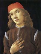 Sandro Botticelli Portrait of youth oil on canvas